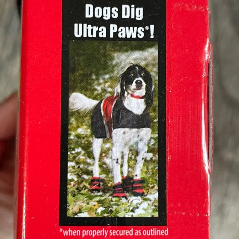 New Ultra Paws Rugged Dog Black Red Boots Dog Pets Size 0 Petite 1.25 inches